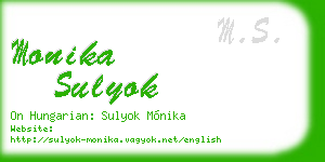 monika sulyok business card